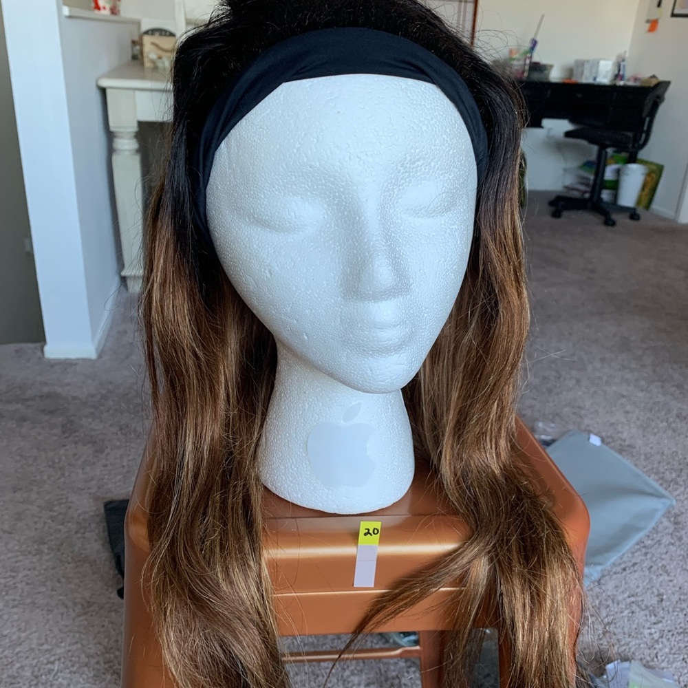 brunette ombre headband wig